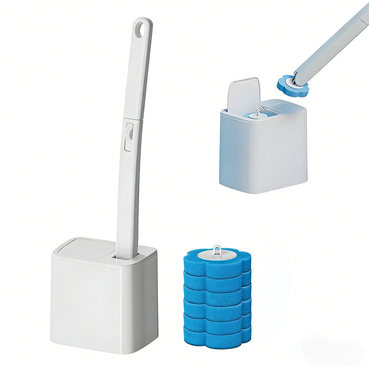 Color: White + 6 packs blue replacement heads (36pcs)