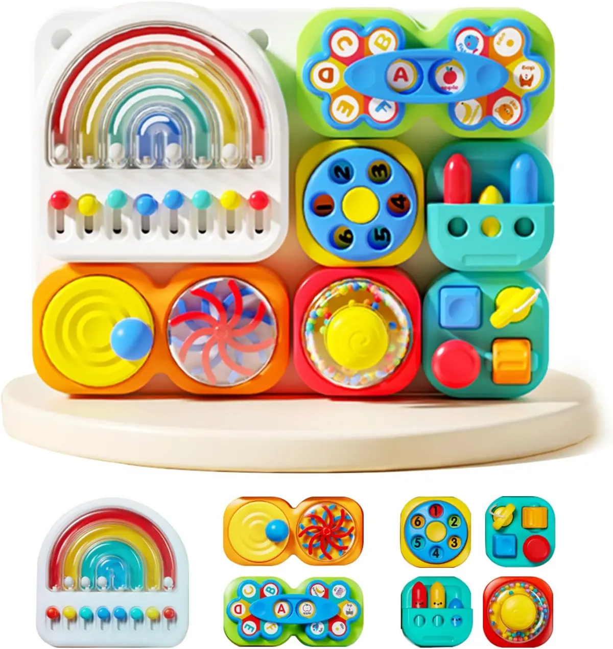 Specifications: Aobei Busy Board Cognitive Rainbow Holes